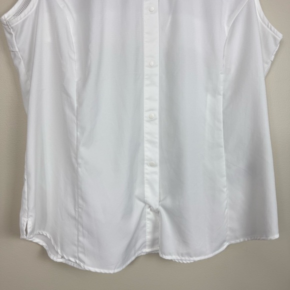 Columbia Tamiami Sleeveless Top Womens XL White PFG Outdoor Fishing Shirt - Picture 4 of 7